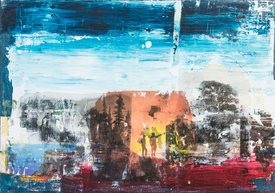 Mixed media on canvas