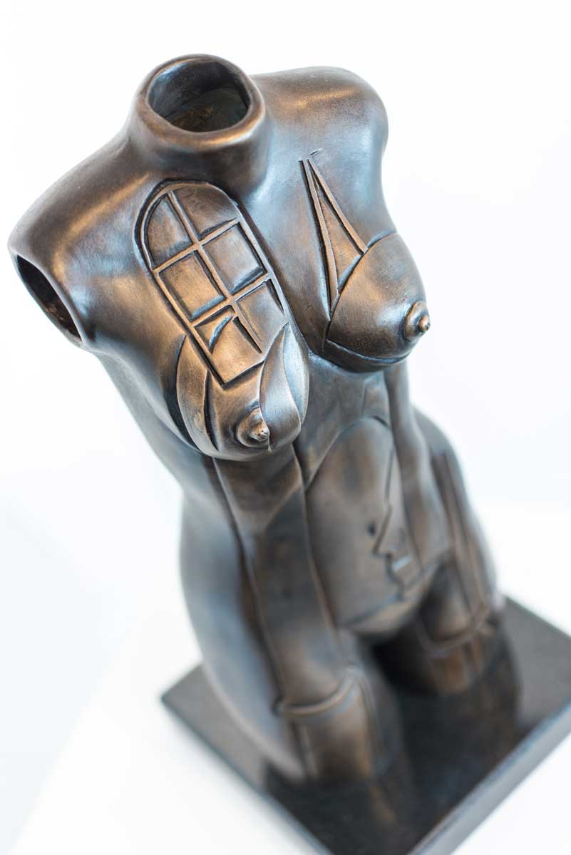 Cold cast bronze on a granite base